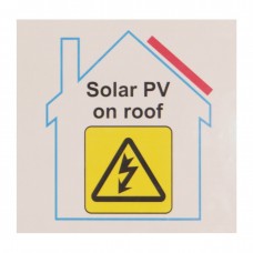 Solar PV On Roof Warning Labels - Pack of 10